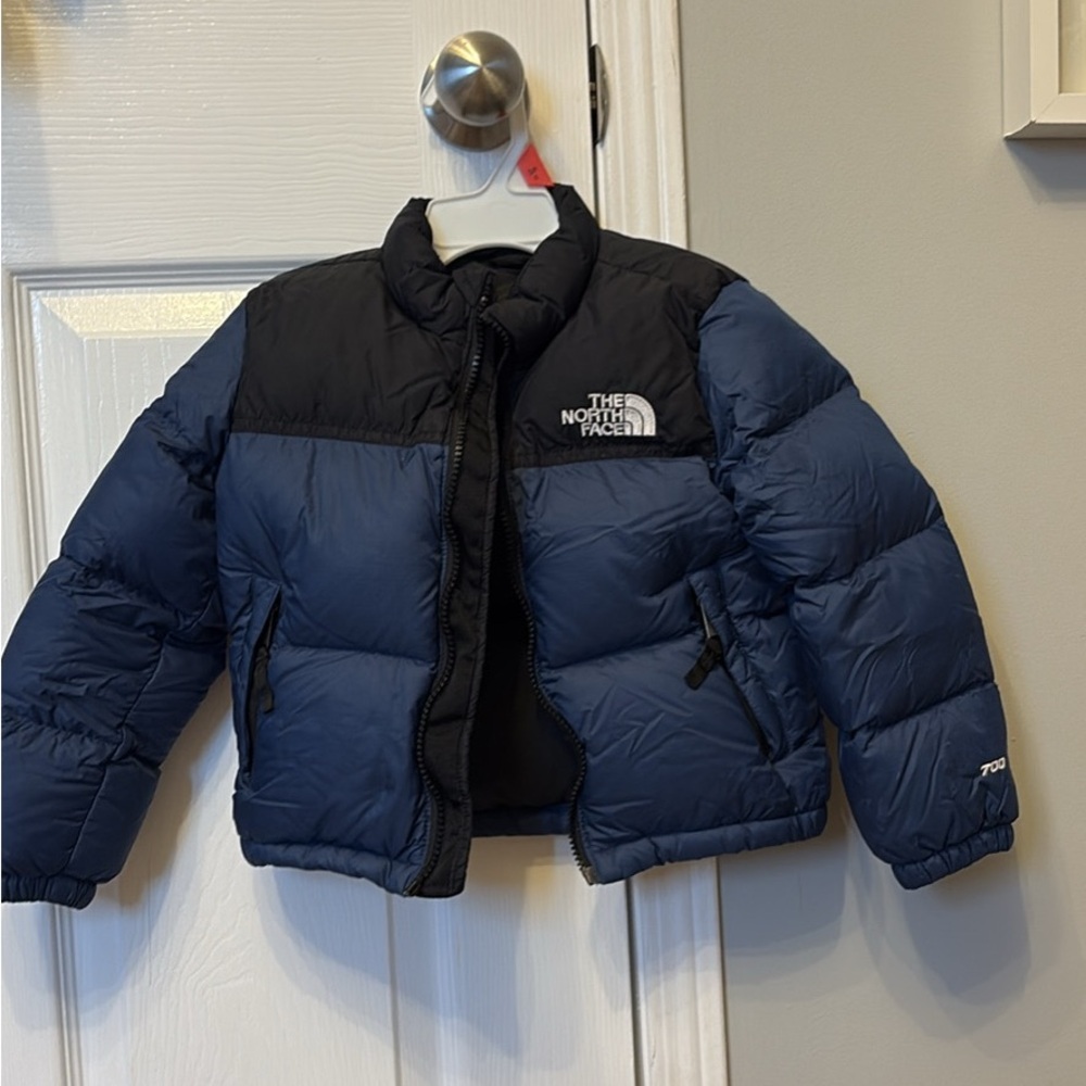 The North Face Nuptse Kids Navy and Black Puffer Jacket